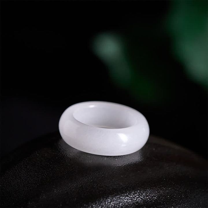 Buddha Stones Bague de richesse en jade de soie dorée naturelle - image 7
