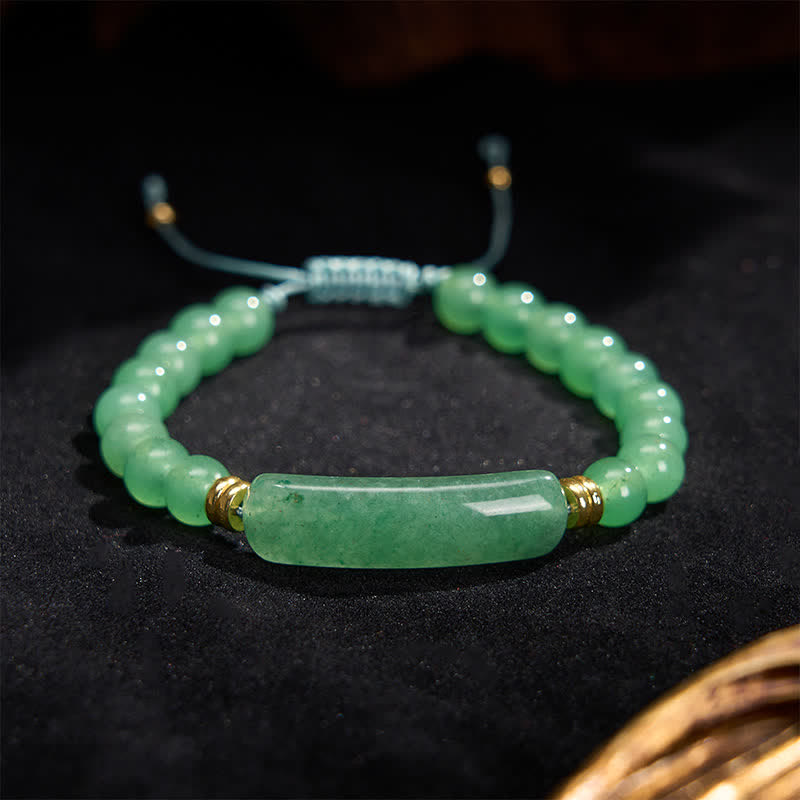 Buddha Stones Bracelet de transformation positive en améthyste verte, aventurine, œil de tigre et quartz fraise - image 5