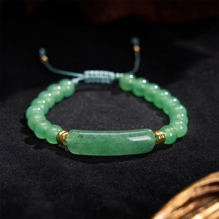 Buddha Stones Bracelet de transformation positive en améthyste verte, aventurine, œil de tigre et quartz fraise - image 5