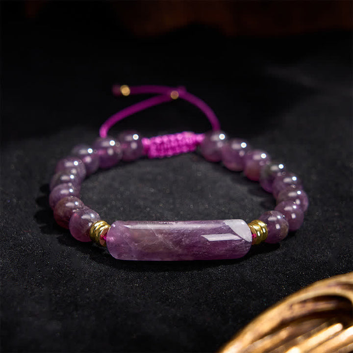Buddha Stones Bracelet de transformation positive en améthyste verte, aventurine, œil de tigre et quartz fraise - image 10