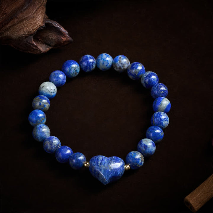 Buddha Stones Bracelet spirituel en améthyste naturelle, aventurine verte, œil de tigre et quartz fraise en forme de cœur - image 38