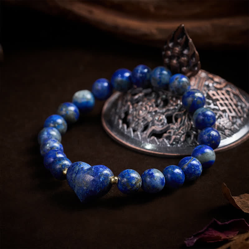 Buddha Stones Bracelet spirituel en améthyste naturelle, aventurine verte, œil de tigre et quartz fraise en forme de cœur - image 39