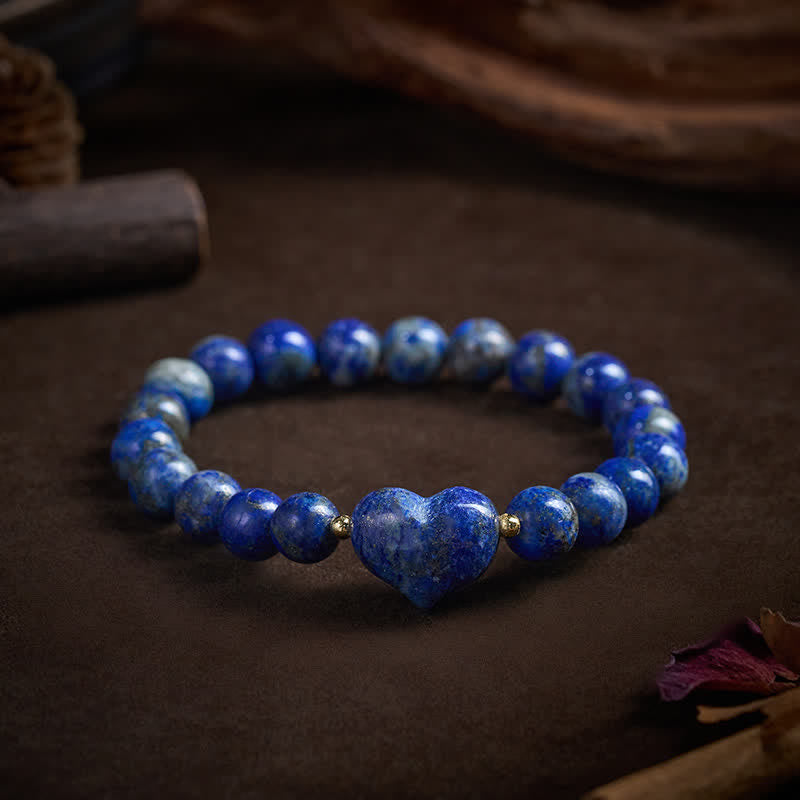 Buddha Stones Bracelet spirituel en améthyste naturelle, aventurine verte, œil de tigre et quartz fraise en forme de cœur - image 37