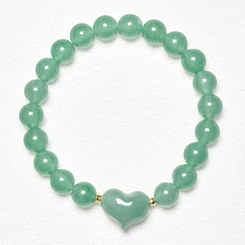 Buddha Stones Bracelet spirituel en améthyste naturelle, aventurine verte, œil de tigre et quartz fraise en forme de cœur - image 19