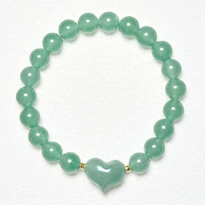 Buddha Stones Bracelet spirituel en améthyste naturelle, aventurine verte, œil de tigre et quartz fraise en forme de cœur - image 19