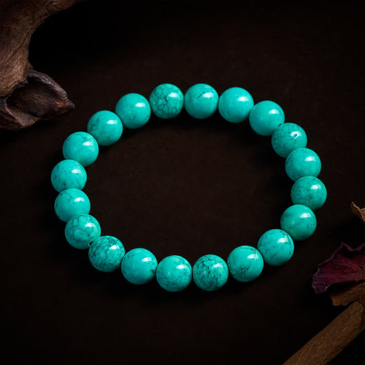 Buddha Stones Bracelet de protection en turquoise tibétaine - Turquoise (Tour de poignet : 16-17 cm) - image 8