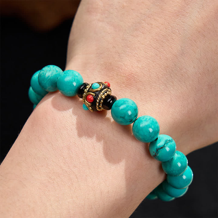 Buddha Stones Bracelet de protection en turquoise tibétaine - image 5