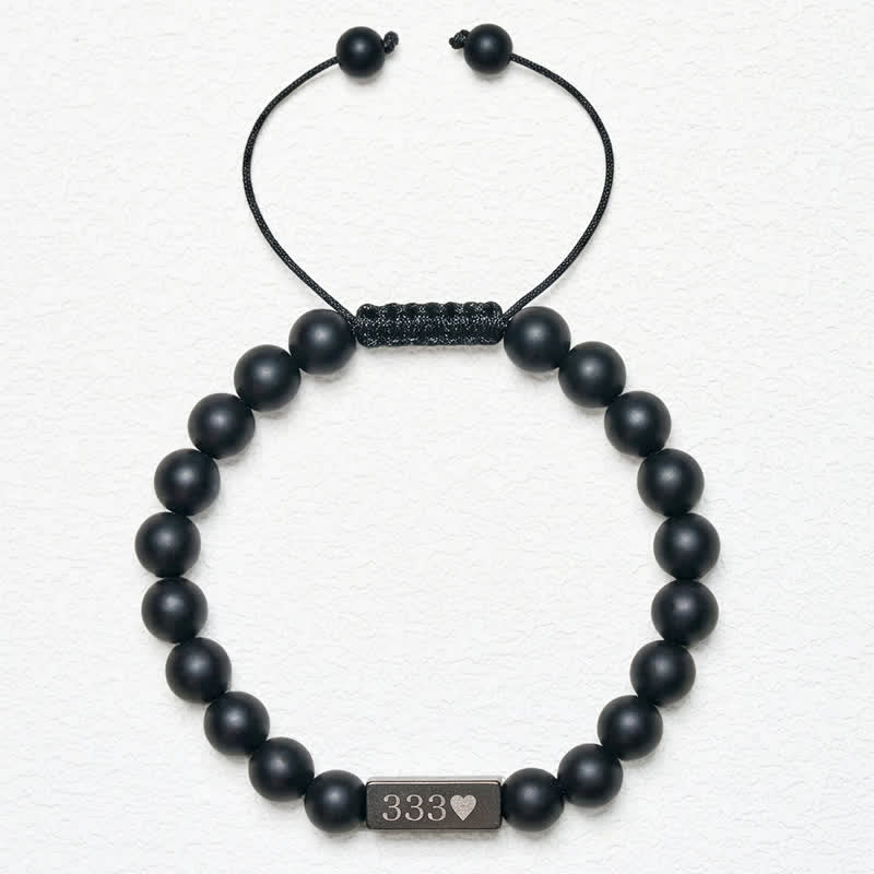 Buddha Stones Bracelet de guérison par les nombres angéliques 333 222 111 11:11 444, composé de 2 pièces de pierre givrée œil de tigre - image 11