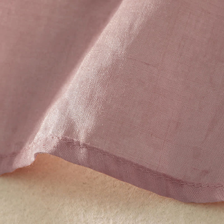 Buddha Stones Chemise à manches courtes pour femme, style Tang, broderie florale, col mandarin, couleur unie - image 18