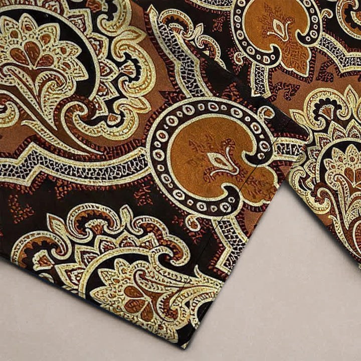 Buddha Stones Pantalon fuselé pour homme en coton à motif géométrique mandala et cachemire, avec poches - image 3