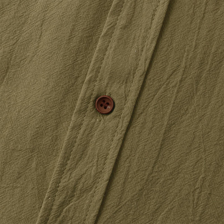 Buddha Stones Chemises d'été décontractées pour hommes, à manches courtes, boutonnées et avec poches décoratives - image 63