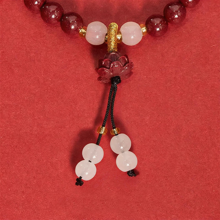 Buddha Stones Bracelet d'illumination Lotus en cinabre - image 4