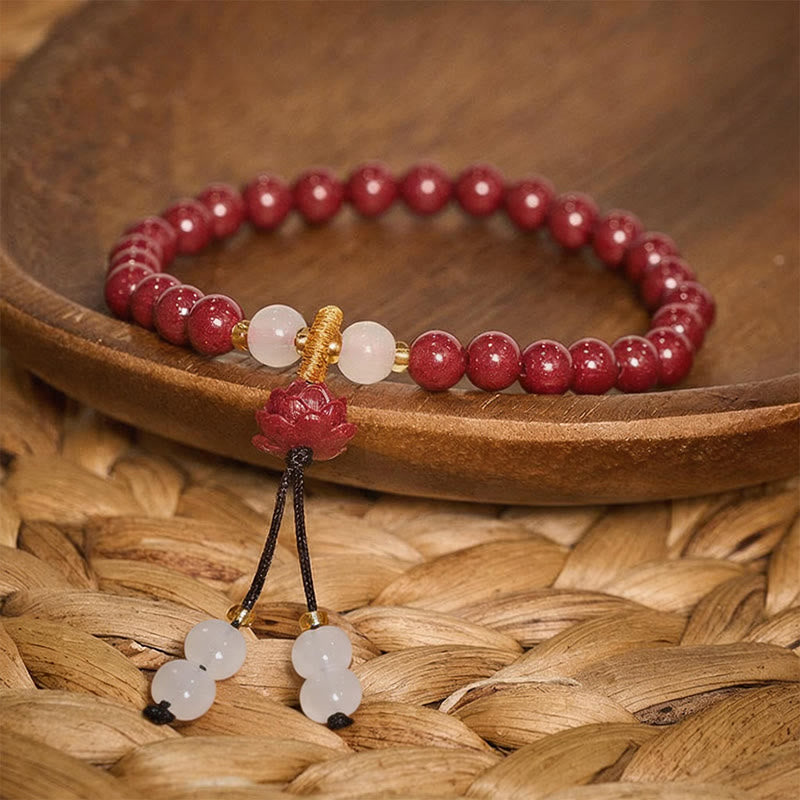 Buddha Stones Bracelet d'illumination Lotus en cinabre - image 2