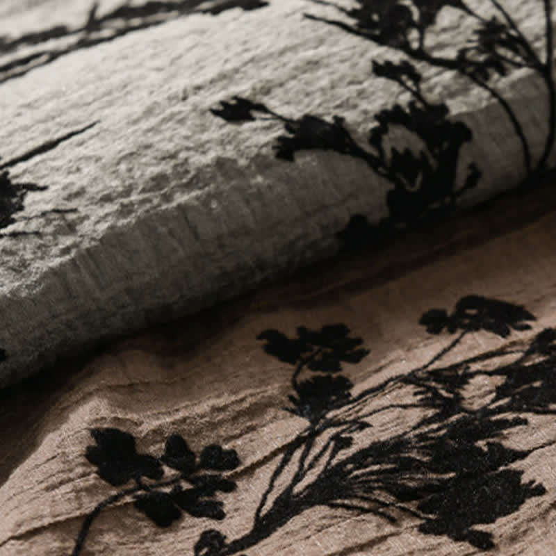 Buddha Stones Chemise d'été décontractée à boutons pour homme, à manches courtes et à motif floral, avec poche décorative - image 20