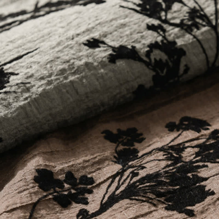 Buddha Stones Chemise d'été décontractée à boutons pour homme, à manches courtes et à motif floral, avec poche décorative - image 20