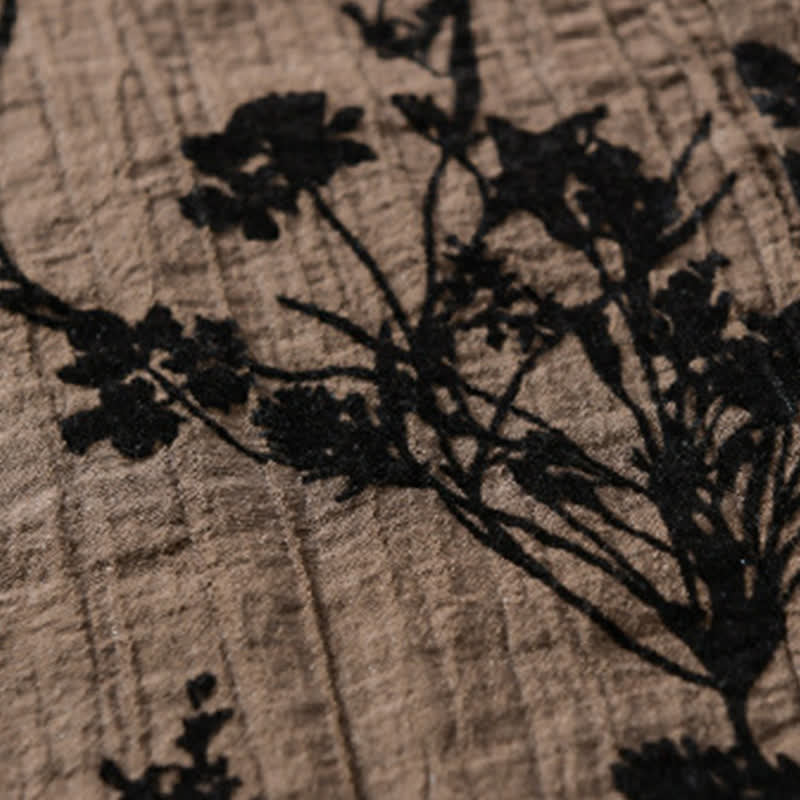 Buddha Stones Chemise d'été décontractée à boutons pour homme, à manches courtes et à motif floral, avec poche décorative - image 15