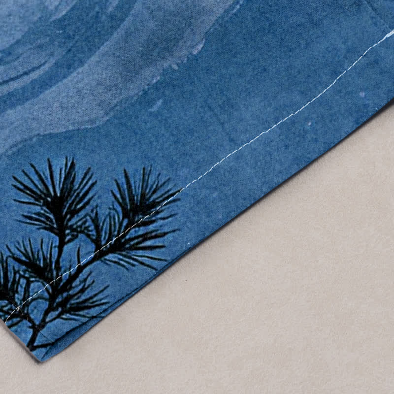 Buddha Stones Pantalon fuselé pour homme avec poches, motif paysage Cotton Ink - image 10