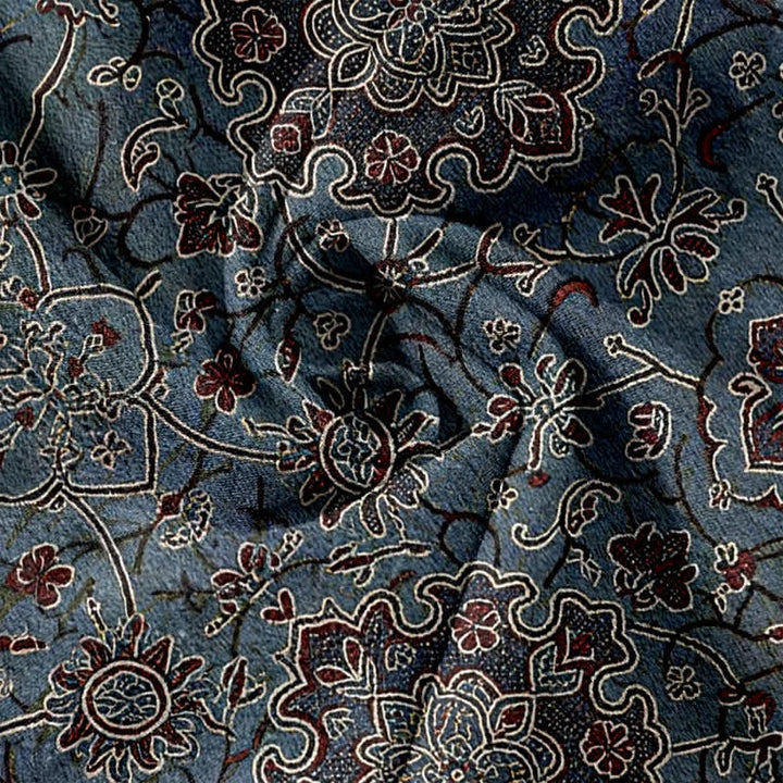 Buddha Stones Pantalon pour femme en pur coton à motif floral bohème, taille élastique et poches - image 2