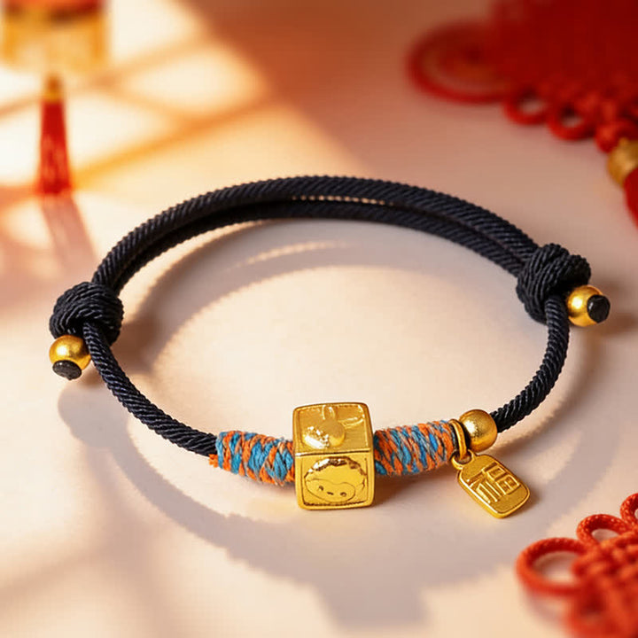 Buddha Stones Bracelet Fu porte-bonheur chinois fait main avec un fil rouge - image 15