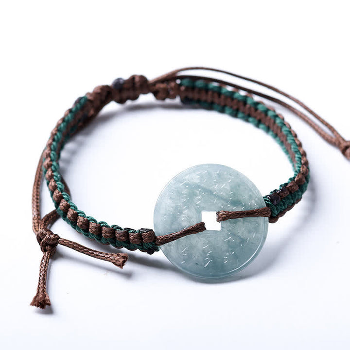 Buddha Stones Bracelet ajustable Jade Peace Buckle tissé à la main, symbole de tranquillité - image 9