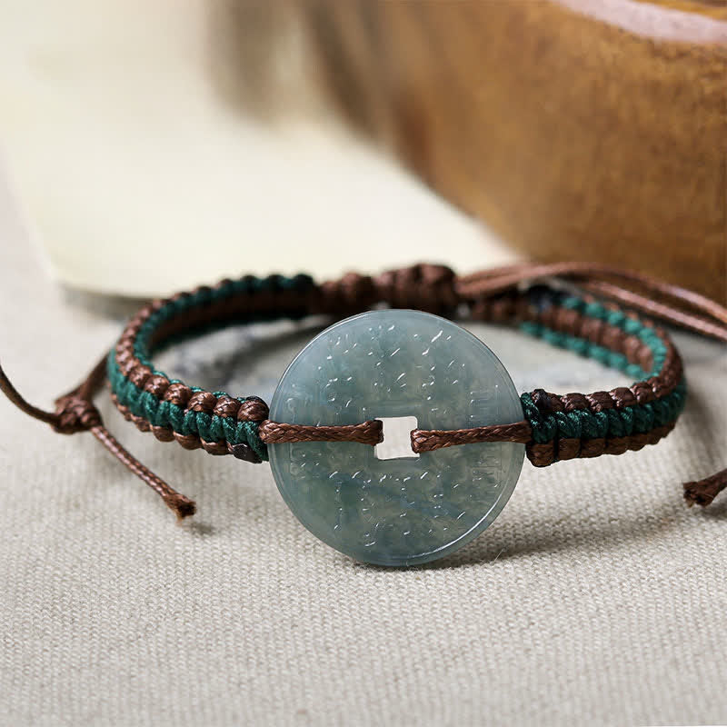 Buddha Stones Bracelet ajustable Jade Peace Buckle tissé à la main, symbole de tranquillité - image 8