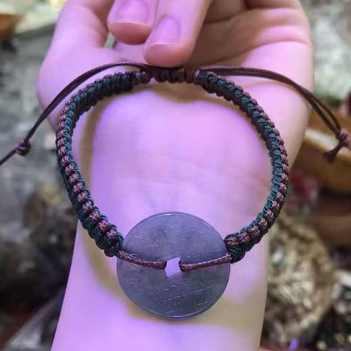 Buddha Stones Bracelet ajustable Jade Peace Buckle tissé à la main, symbole de tranquillité - image 10