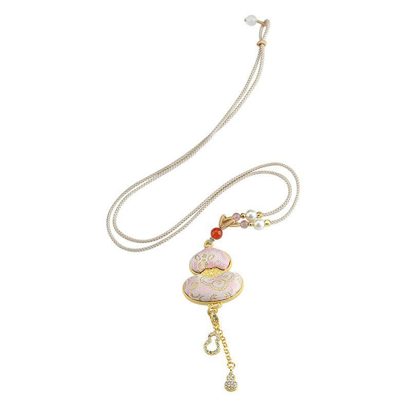 Buddha Stones Collier élégant en brocart Song Gourde - image 3
