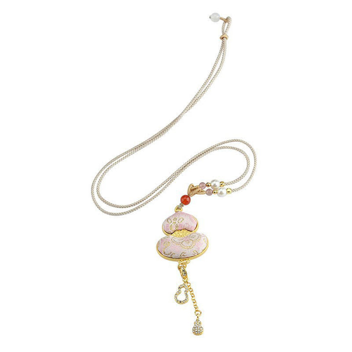 Buddha Stones Collier élégant en brocart Song Gourde - image 3