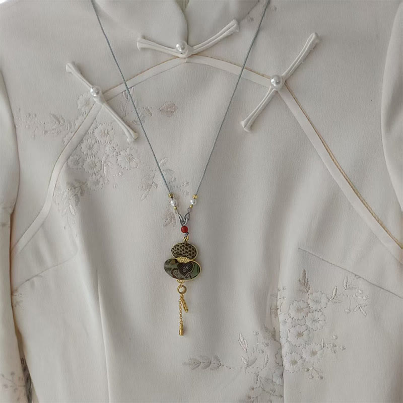 Buddha Stones Collier élégant en brocart Song Gourde - image 1