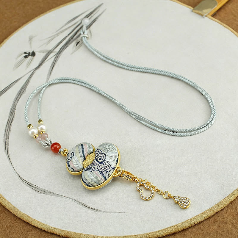 Buddha Stones Collier élégant en brocart Song Gourde - image 6