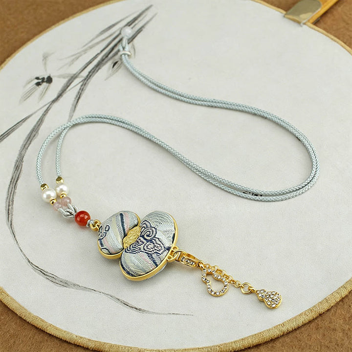 Buddha Stones Collier élégant en brocart Song Gourde - image 6