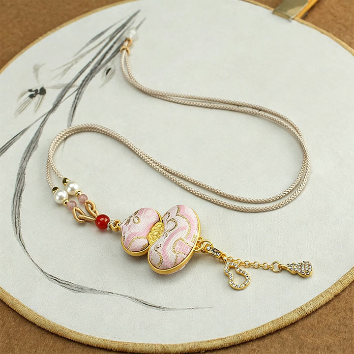 Buddha Stones Collier élégant en brocart Song Gourde - image 2
