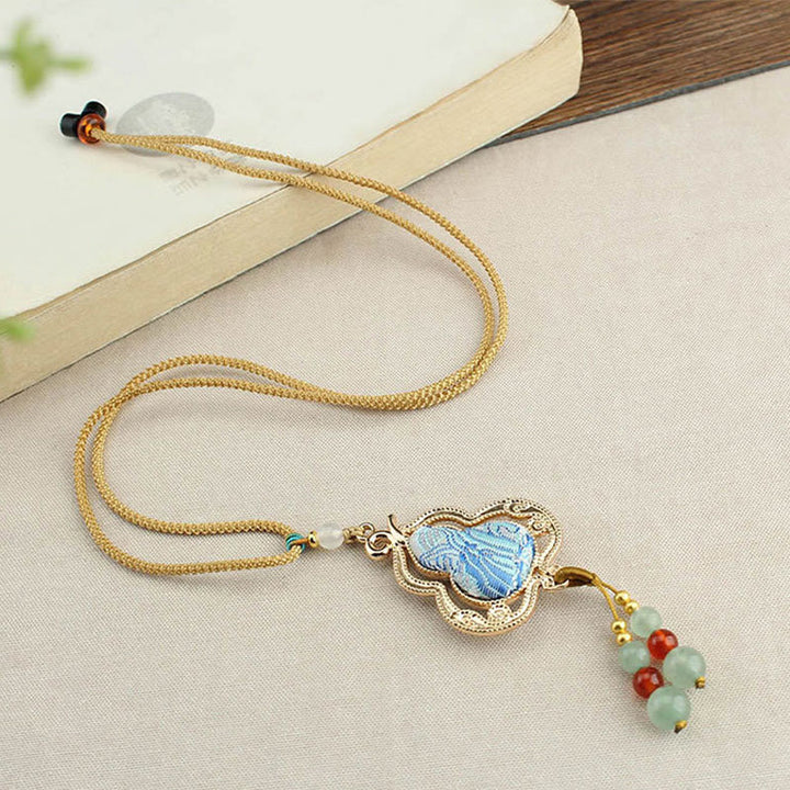Buddha Stones Collier de santé Song Brocade Gourde - image 5