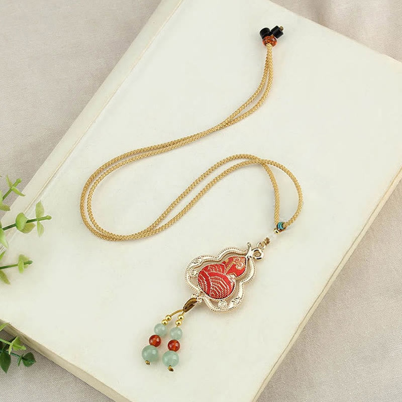 Buddha Stones Collier de santé Song Brocade Gourde - image 1