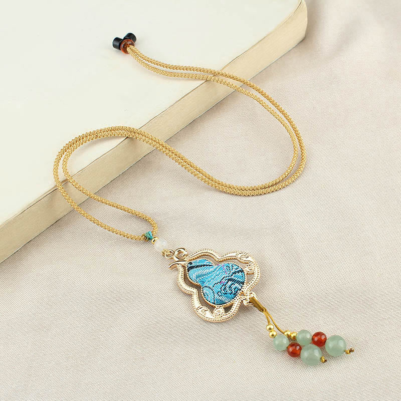 Buddha Stones Collier de santé Song Brocade Gourde - image 7