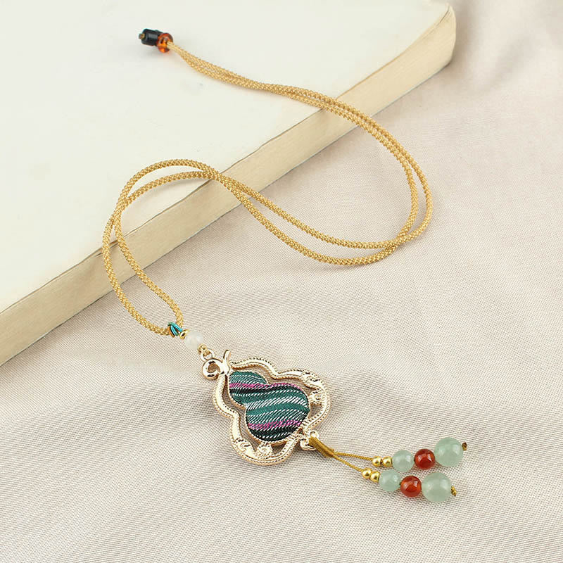 Buddha Stones Collier de santé Song Brocade Gourde - image 3
