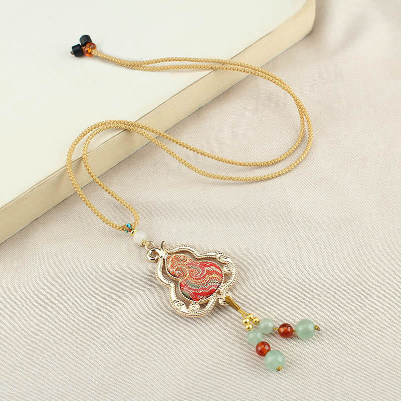 Buddha Stones Collier de santé Song Brocade Gourde - image 0