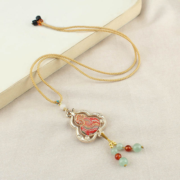 Buddha Stones Collier de santé Song Brocade Gourde - image 0