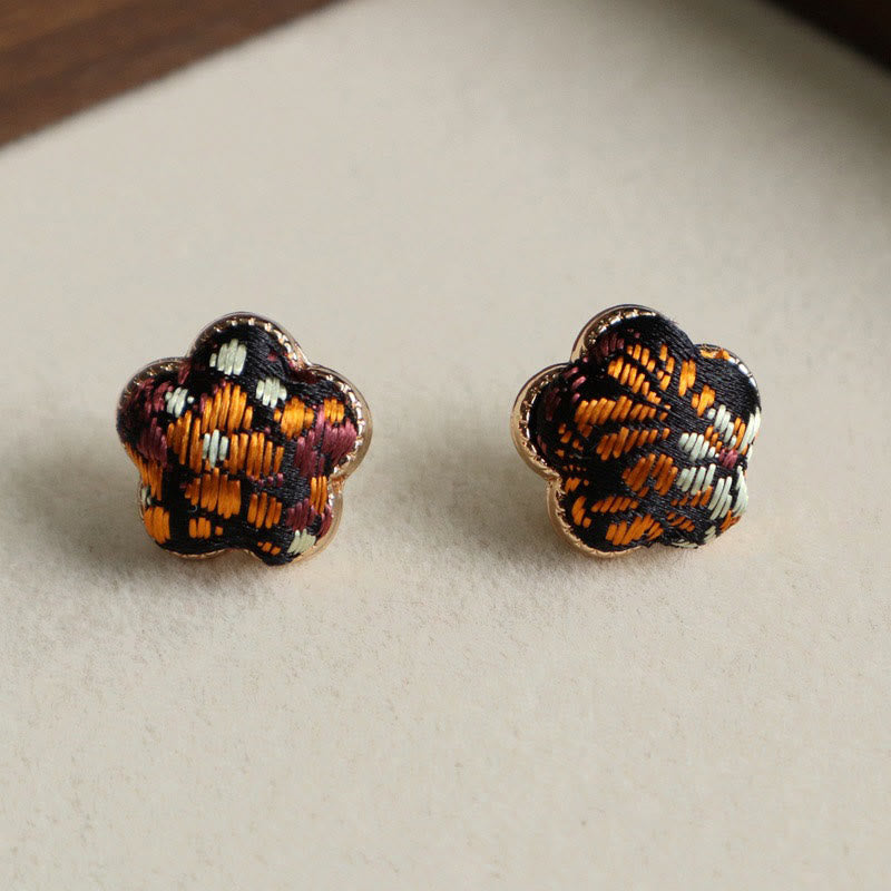 Buddha Stones Boucles d'oreilles Song Brocade Flower Balance - image 2