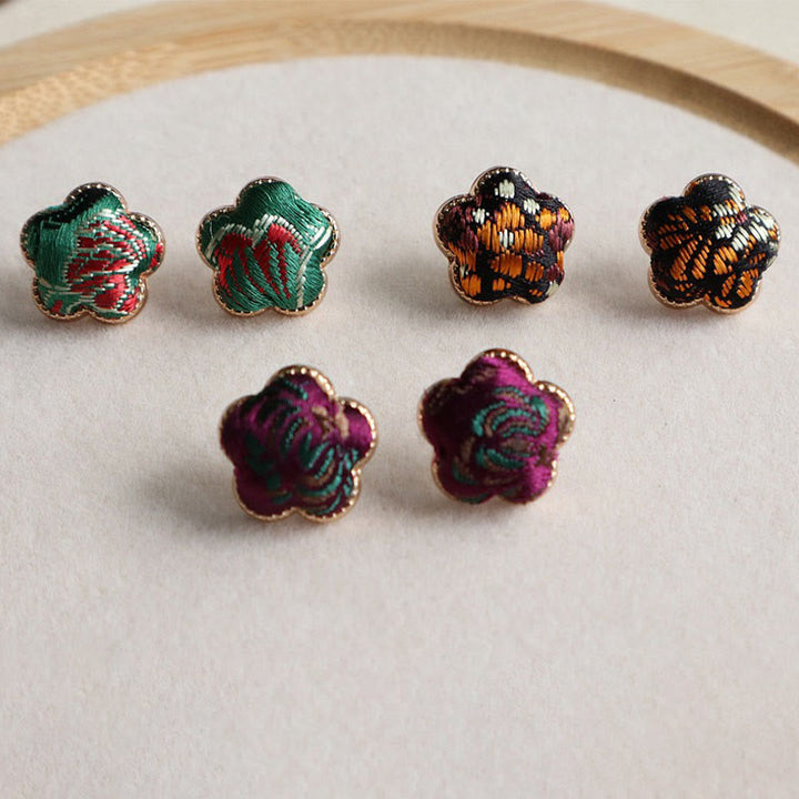 Buddha Stones Boucles d'oreilles Song Brocade Flower Balance - image 5