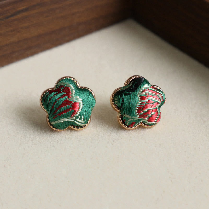 Buddha Stones Boucles d'oreilles Song Brocade Flower Balance - image 0
