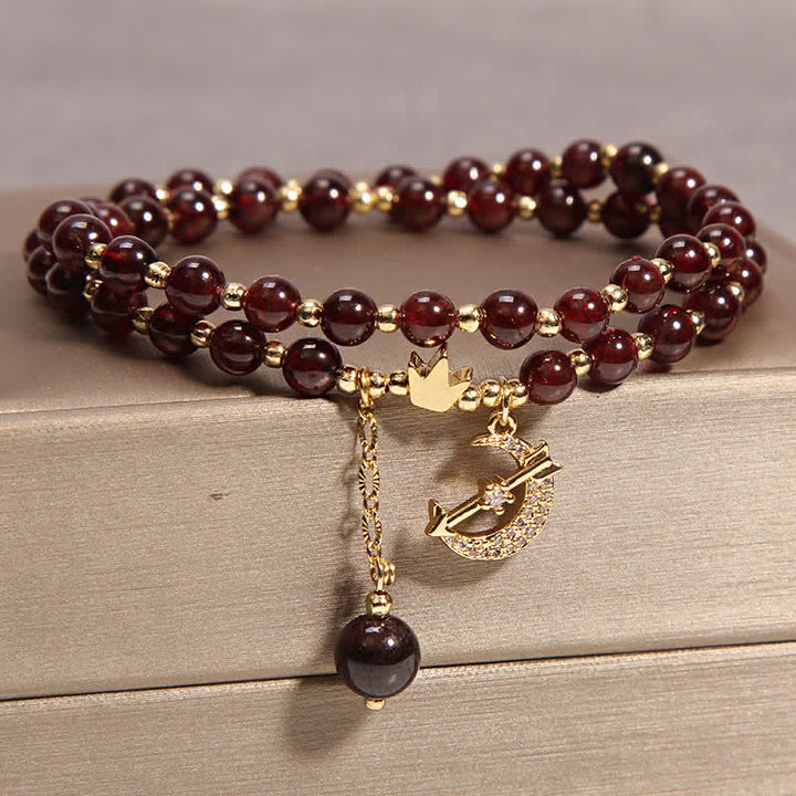 Buddha Stones Bracelet de perles double tour Lune et Couronne Purification - image 8