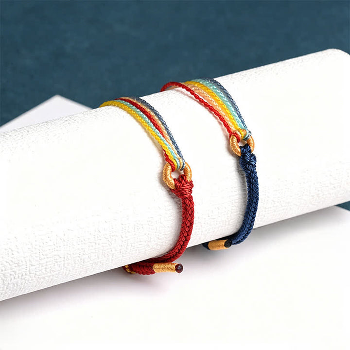 Buddha Stones Bracelet tressé de protection fait main à cinq couleurs - image 6