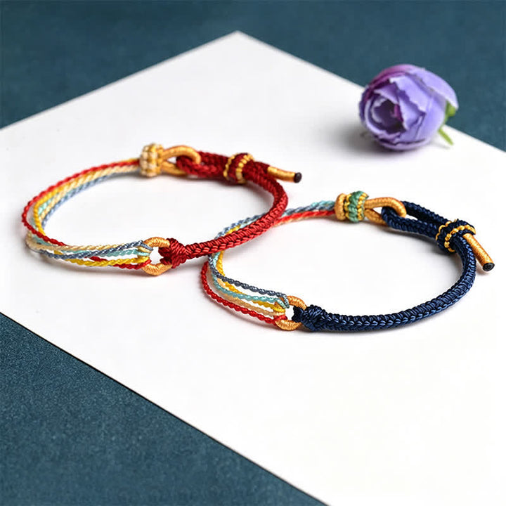 Buddha Stones Bracelet tressé de protection fait main à cinq couleurs - image 3