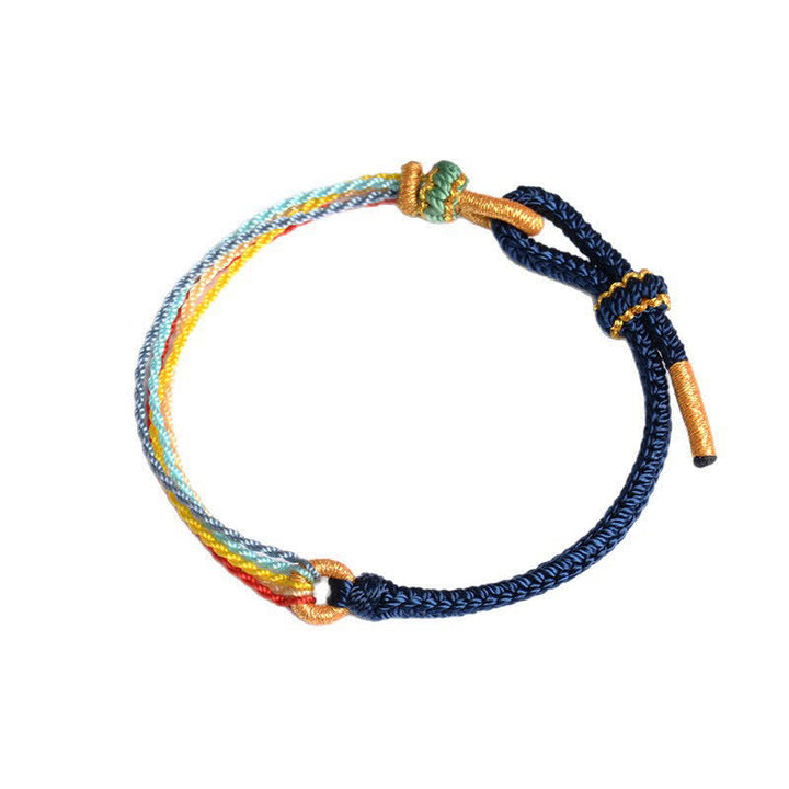 Buddha Stones Bracelet tressé de protection fait main à cinq couleurs - image 2