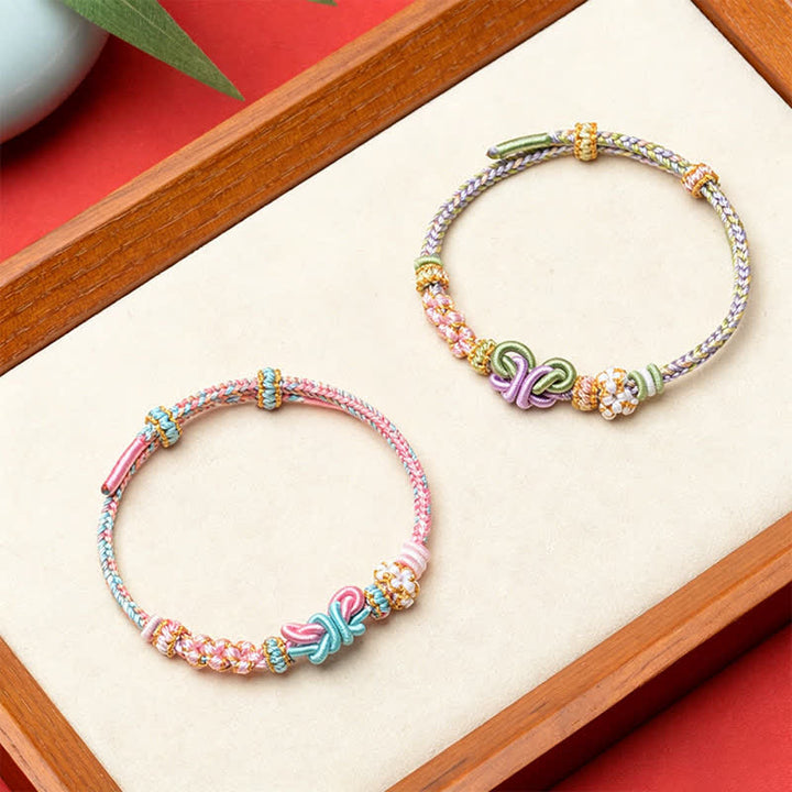 Buddha Stones Bracelet papillon porte-bonheur tissé à la main, ajustable - image 11
