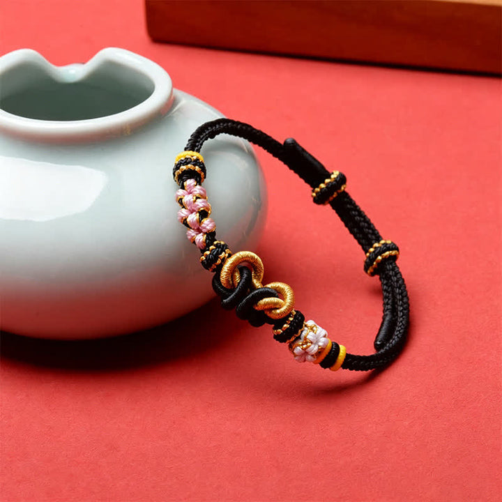 Buddha Stones Bracelet papillon porte-bonheur tissé à la main, ajustable - image 8