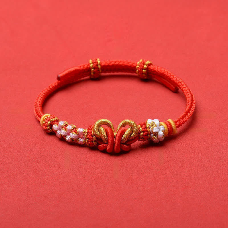 Buddha Stones Bracelet papillon porte-bonheur tissé à la main, ajustable - image 9