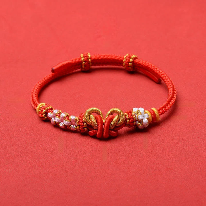 Buddha Stones Bracelet papillon porte-bonheur tissé à la main, ajustable - image 9