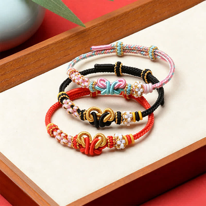 Buddha Stones Bracelet papillon porte-bonheur tissé à la main, ajustable - image 12